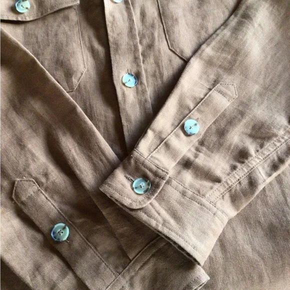 Mango Men’s M Ming Man sustainable Linen button down - Picture 4 of 9